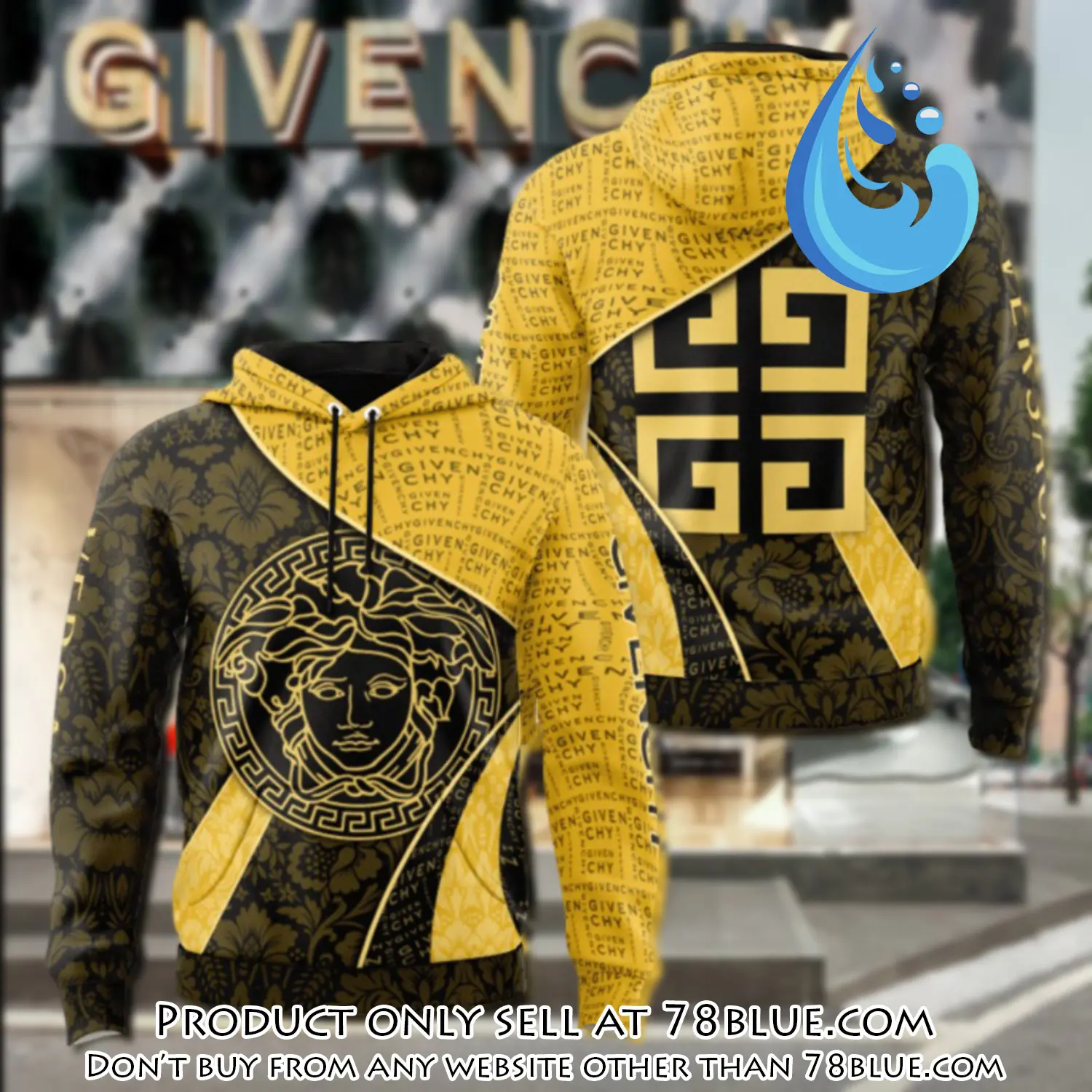 Givenchy versace unisex hoodie luxury brand gifts  jh2295 78b0427844